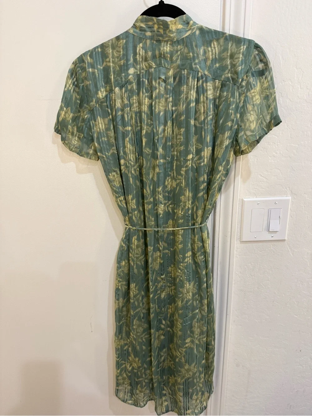 rag & bone Mint Green Floral Pleated Midi Dress - Picture 5 of 5